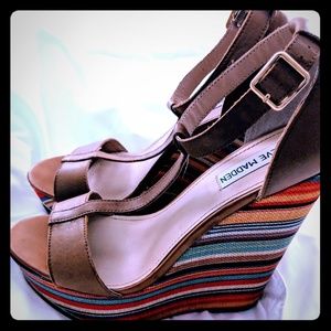 Steve Madden Striped Wedges